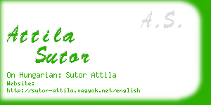 attila sutor business card